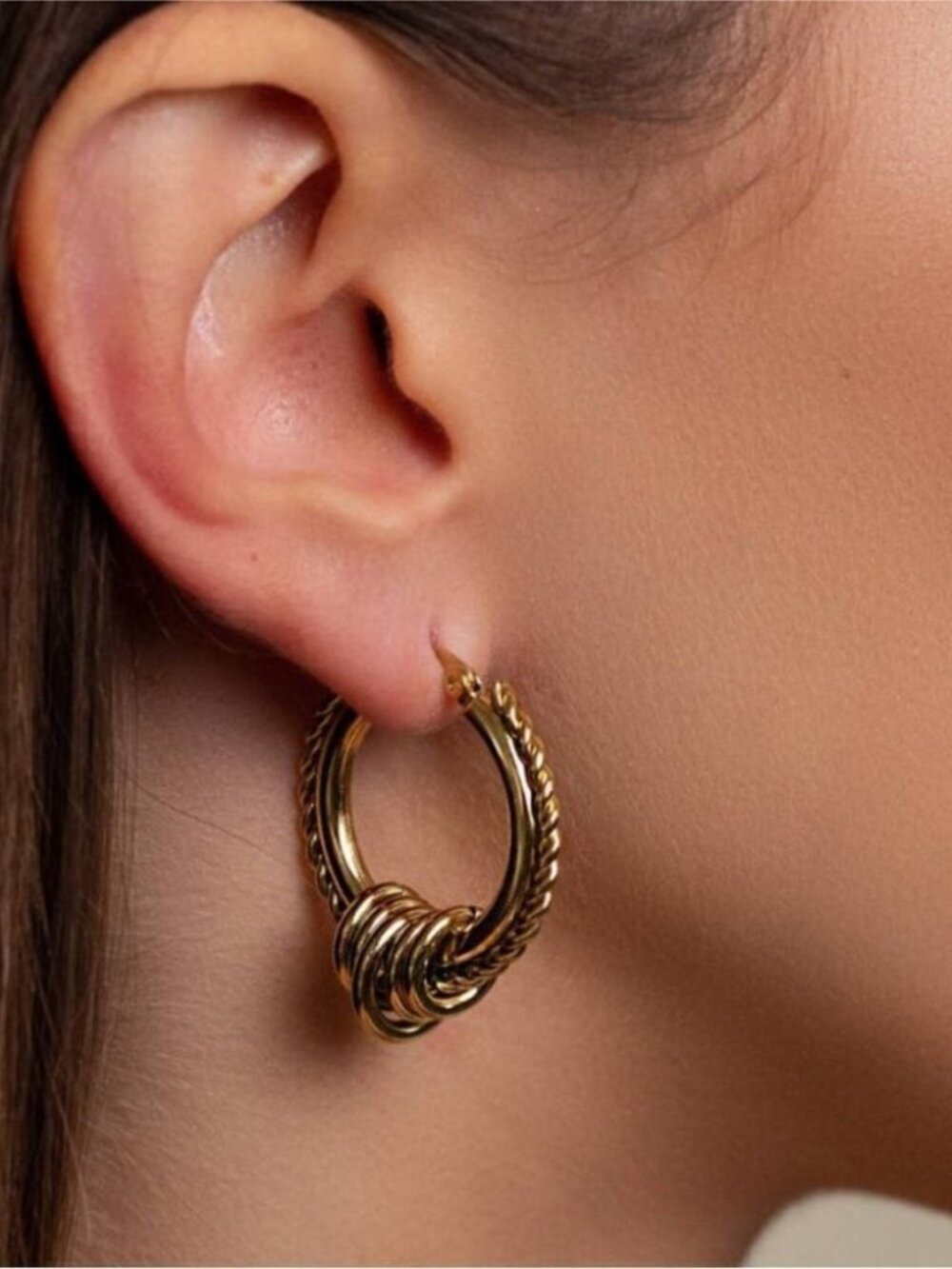 Vintage stylehoopearringsN595